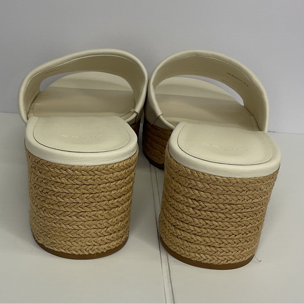 Vince Cream Platform Mules - Picture 6 of 11